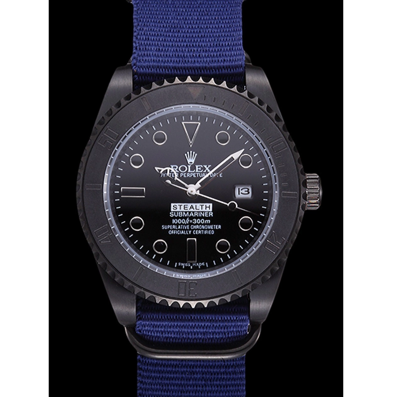 Rolex aaa copy 621994 Rolex Blue Submariner Stealth 0717